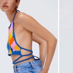 zara knit halter top